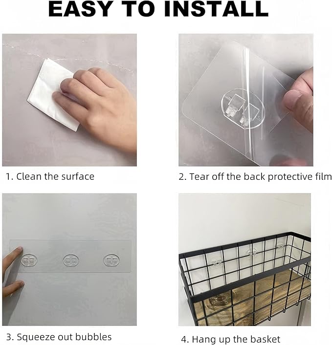 TIEYIPIN Black Metal Wire Storage Baskets