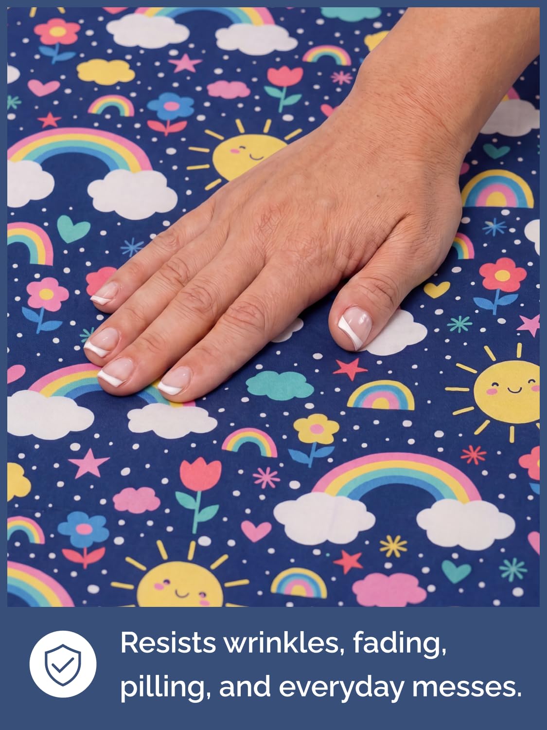 CGK Unlimited Kids Rainbow Sky Twin 3 Piece Sheet Set - Boys, Girls, Teens, Toddler - Easy Fit Deep Pockets - Soft, Cooling & Breathable Sheets - Cute, Cozy, Fade and Wrinkle Free - Machine Washable