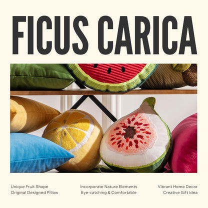 Phantoscope Papaya Shaped Throw Pillow, Fruit Themed Cushion for Couch, Bed and Chair, Pink, 10 x 15 inches