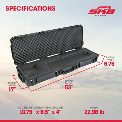 SKB iSeries Roland AX Edge Keytar Hard Case, Waterproof Polypropylene Shell with Foam Interior, TSA Latches and Wheels for Travel Protection