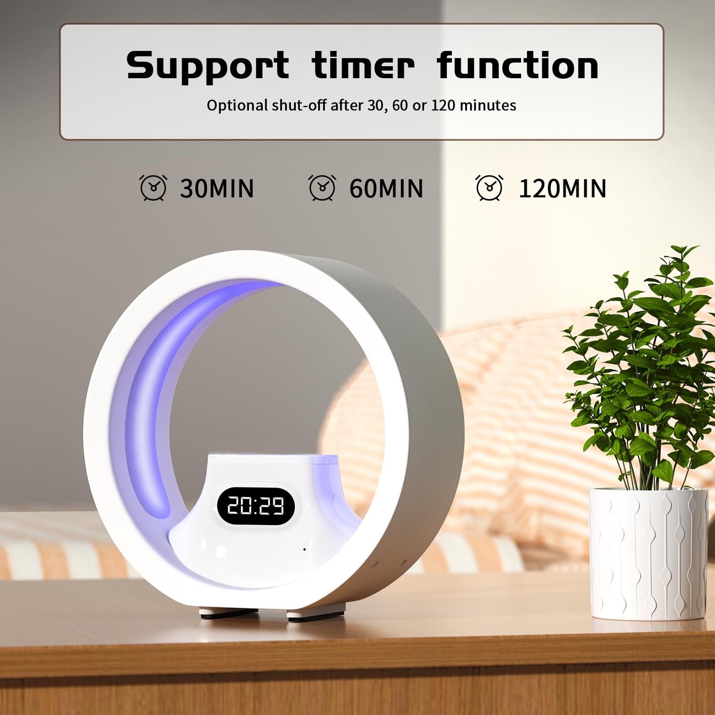 GDbow White Noise Machine with Remote Control 8 Colors Night Lights White Noise Sound Machine with 20 High Fidelity Soothing Sounds Timer Feature Sound Machine for Adults 6.290 Inch