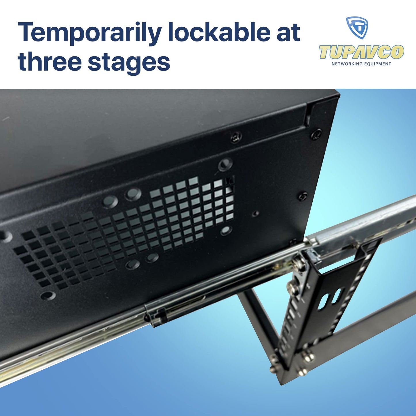 Rackmount Sliding Rails - Kit for 1U-4U Chassis (Adjustable 18" to 25" Depth) 2 or 4 Post Mount Sliders for Server Case (Compatible with Any Standard Rack, Cabinet, Computer Enclosure) Tupavco TP1811