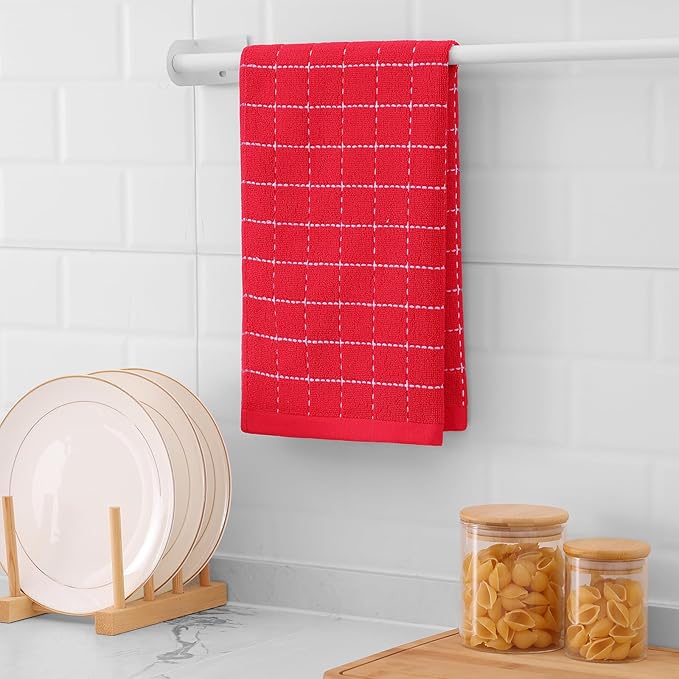 Mordimy 100% Cotton Terry Cloth Kitchen Towels, Super Soft and Absorbent Dish