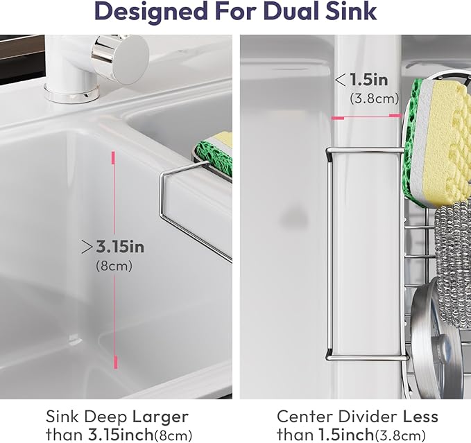 SWTYMIKI Sponge Holder for Kitchen Sink