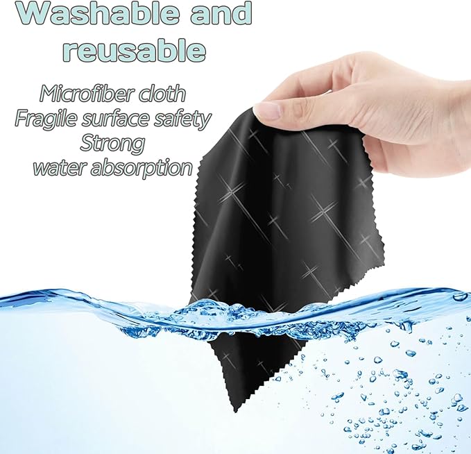 6 PCS Glasses Cleaning Cloth Eyeglass Lens Microfiber Cleaning Cloth Reusable