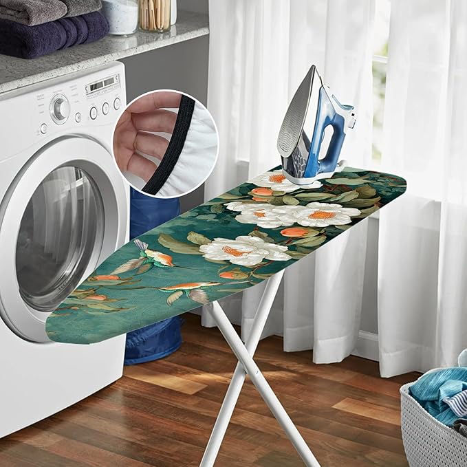 Nuxovilar Hummingbird & Peony Ironing Board Cover, 15 * 54inch, Fit Most