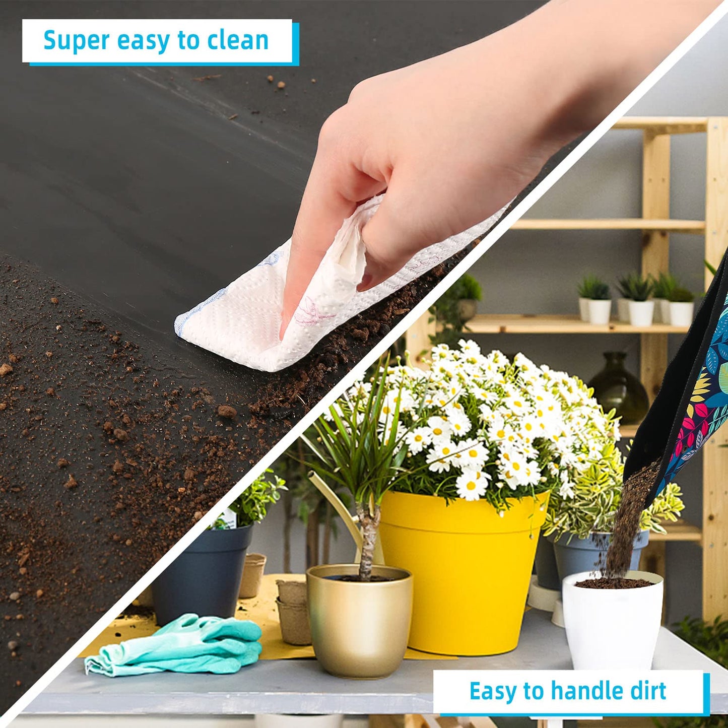 HNXTYAOB 3 PCS 29.5"x 29.5" Waterproof Repotting Mat for Plant Transplanting and Mess Control