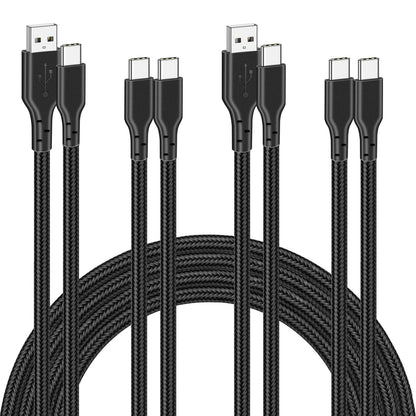 4 Pack Charging Cable 60W 3.1FT(2 Pack USB to USB C Cable and 2 Pack USB C to USB C Cable) Type C 60W Fast Charging Cable for iPhone 17 Series/16 Series/15 Series,iPad,AirPods,Watch,Samsung and More