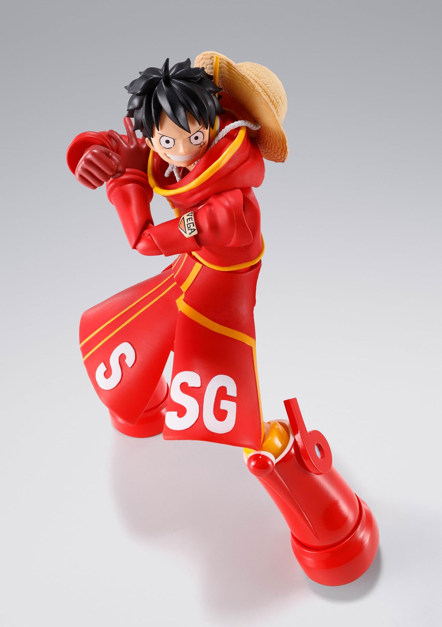 TAMASHII NATIONS S.H. Figuarts One Piece Monkey D. Luffy - Miraishima Egg Head - Approx. 5.9 inches (150 mm), PVC & ABS Pre-Painted Action Figure