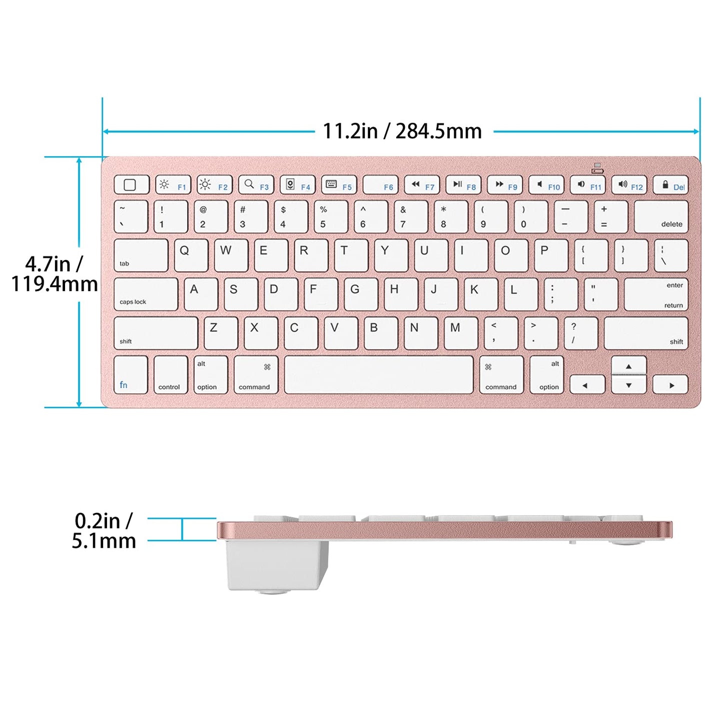 OMOTON Bluetooth Keyboard Compatible with iPad 10th Generation, iPad 10.2 (9th/8th/7th), iPad Pro 13/12.9/11 inch, iPad Air/Mini and More iOS Devices, White