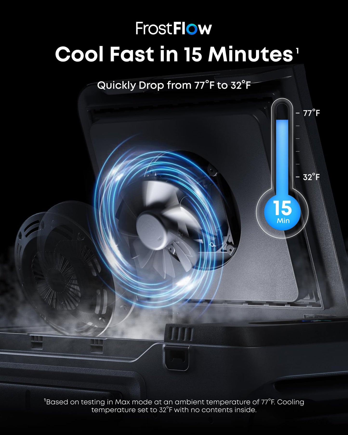 Anker SOLIX EverFrost 2 40L Cooler, 61 qt Car Refrigerator, Electric Cooler with 288Wh Battery, Powered by AC/DC or Solar,for Outdoor Camping, Travel, and Fishing, Fits in Trucks