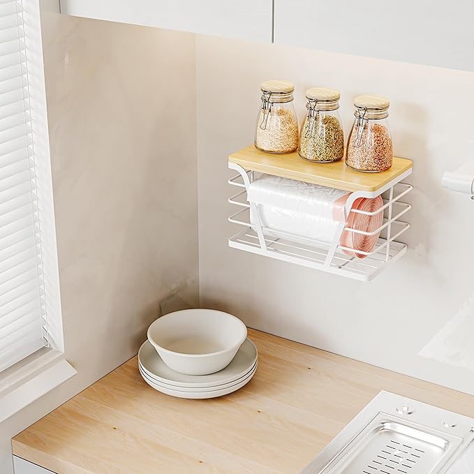Small Grocery Bag Holder, Trash Bag Dispenser