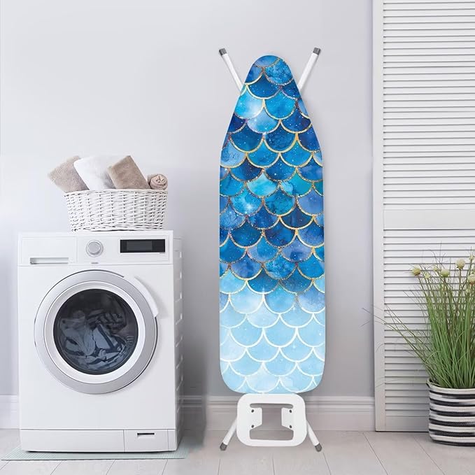 Blue Mermaid Ironing Board Cover and Pad 15x54 Inch