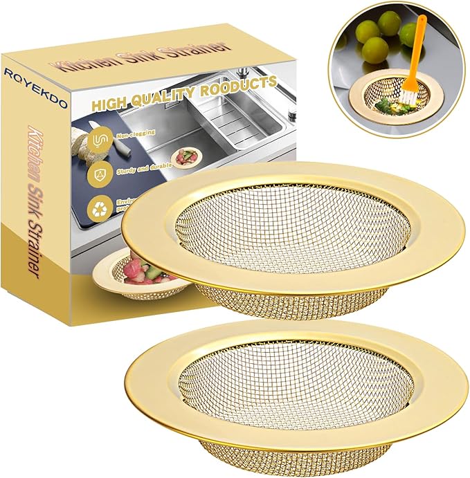 RQYEKDO 2-Pack Kitchen Sink Strainer Stainless Steel