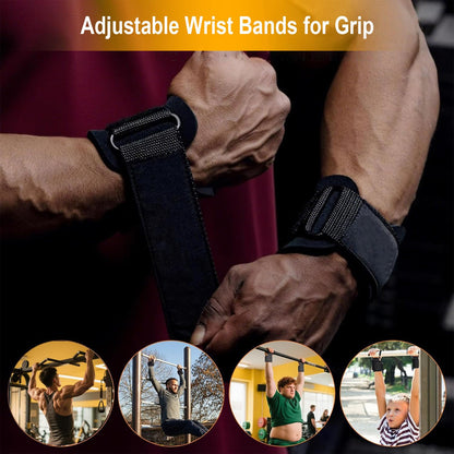 Lifting Hooks for Weight Lifting, 1 Pair 330 LB Weight Lifting Wrist Wraps Heavy Duty Gym Lifting Straps Hook for Barbell, Deadlifts, Pull-Ups, Strength Training, Wrist Protection, for Men & Women