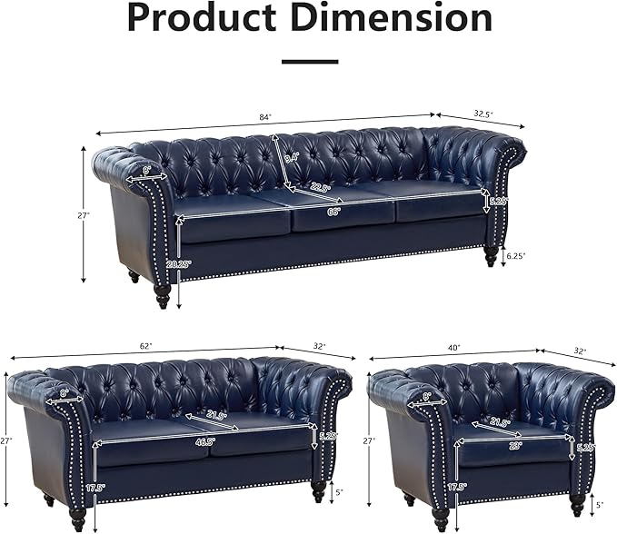 Mid-Century 2 Seater Sofa, Faux Leather Loveseat