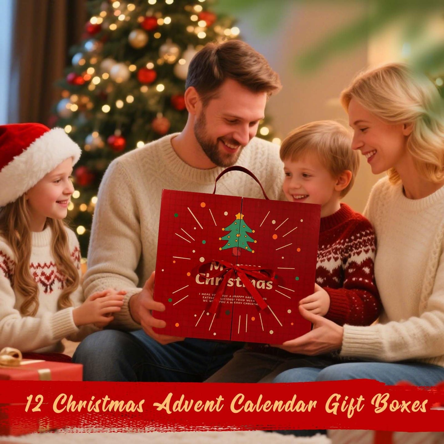 STRN Christmas Countdown Gift Box - 24 Days of Holiday Joy | Scented Wax Cubes, Scented Candle, Fragrance Sachets & More | Home Holiday Decor, Advent Calendar for Adults, Christmas Gifts