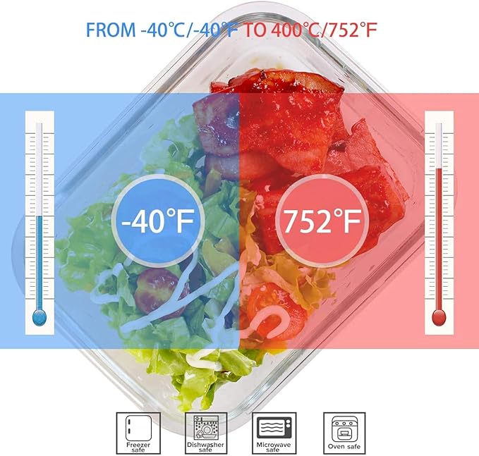 18 Piece Glass Food Storage Containers