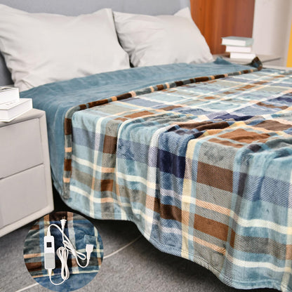 MERRYLIFE Heated Blanket Cozy Soft Electric Blanket with 4 Heating Levels&8 Hours Auto Off Overheat Protection Machine Washable UL&FCC Certification Use for Home Couch (Cheetah,50" 60")