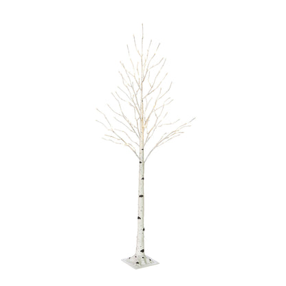 Hairui Lighted Birch Tree Plug in 4FT 72 LED White Twig Tree with Lights for Thanksgiving Christmas Room Decorations Indoor Outdoor