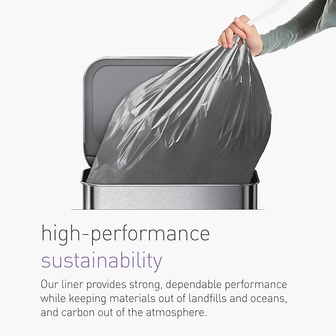 simplehuman Code J 80 Count, Genuine Odorsorb Custom Fit Liners, Drawstring