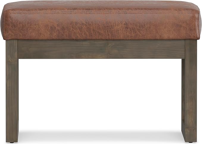 SIMPLIHOME Milltown Small Ottoman Bench