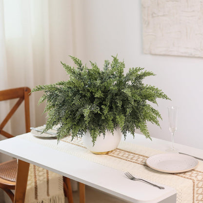 GLIDLION 18" Soft Textured Cedar Branches -24 Pcs, Artificial Christmas Cedar Branch Realistic Fake Pine Picks Faux Greenery Plants Stem for Vase DIY Crafts Garland Wreath Indoor Outdoor Home Decor