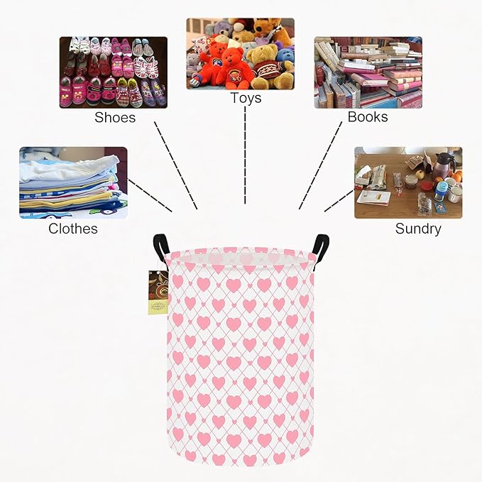 HUNRUNG Laundry Hamper, Large Canvas Fabric Lightweight Storage Basket Toy