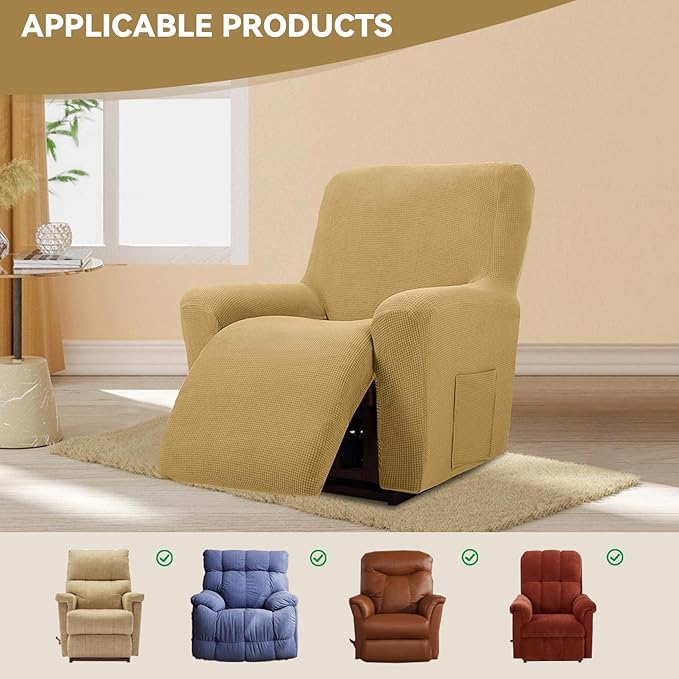 Cupuamon Recliner Chair Covers, Lazy Boy Recliner Covers Stretch Reclining