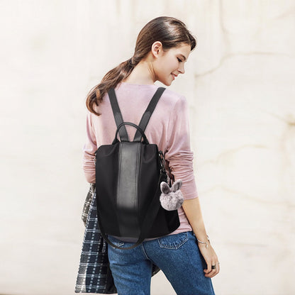 Charmore Women Backpack Ladies Rucksack Waterproof Nylon School bags Anti-theft Dayback Shoulder Bags, Black2, M