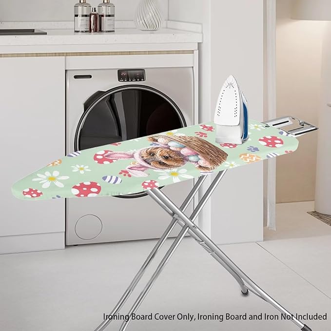 Easter Egg Dog Ironing Board Cover Large Christmas Pattern Extra Wide Table Top