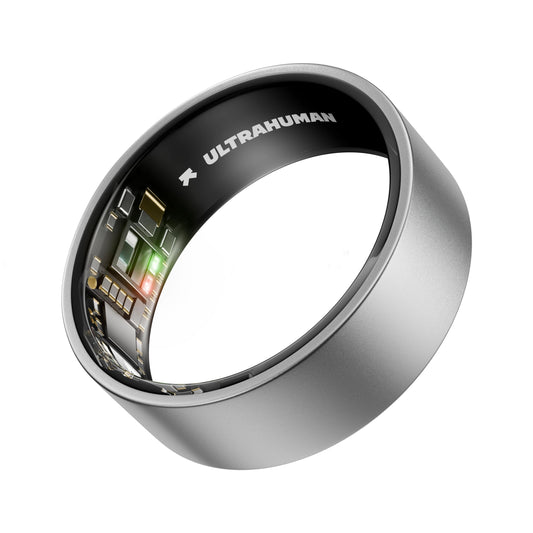 ULTRAHUMAN Ring AIR-Smart Ring Health Tracker, Size First Sizing Kit,Sleep Tracker,Smart Ring for Men/Women,Fitness Tracker (Made in The USA, Raw Titanium, 6)