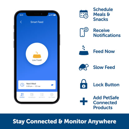 PetSafe Smart Feed - Electronic Pet Feeder for Cats & Dogs - 6L/24 Cup Capacity - Programmable Mealtimes - Alexa, Apple & Android Compatible - Backup Batteries Ensure Meal Delivery During Power Outage