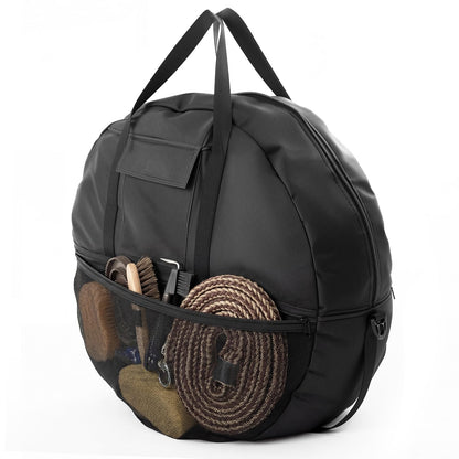 Shinylin 21 x 8 Inch Double Rope Bag with Strap for Trail and Working, Adjustable Strap Round Carry Bag for Roping Equipment Equestrian Accessories