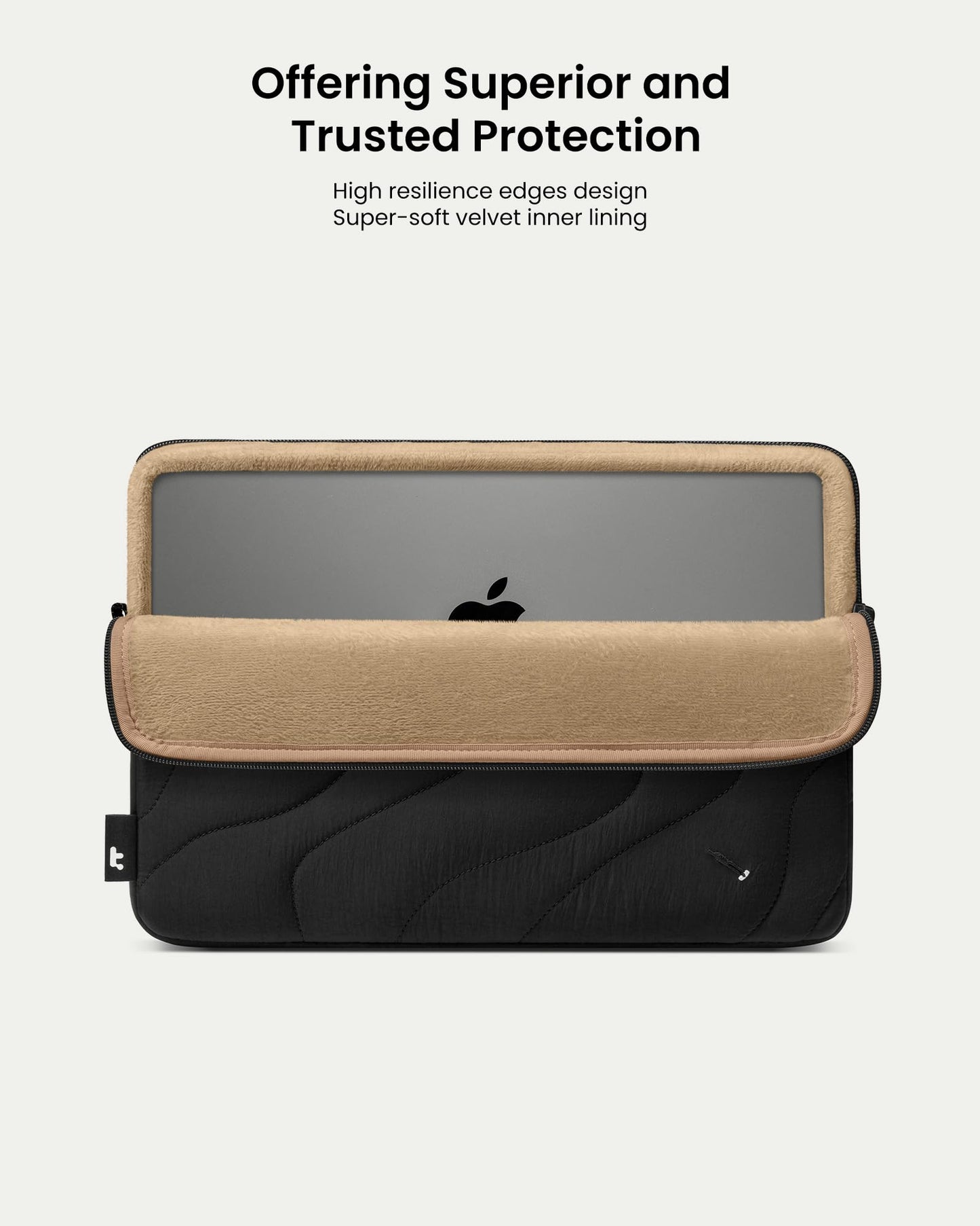 tomtoc 360 Protective Puffy Laptop Sleeve for 13-inch New MacBook Air M4/M3/M2/M1 (2025-2018) A3240 A3113 A2681 A2337, 13-inch MacBook Pro M2/M1, 13" iPad Pro M4 & Air M3/M2, Quilted Soft Puffer Bag