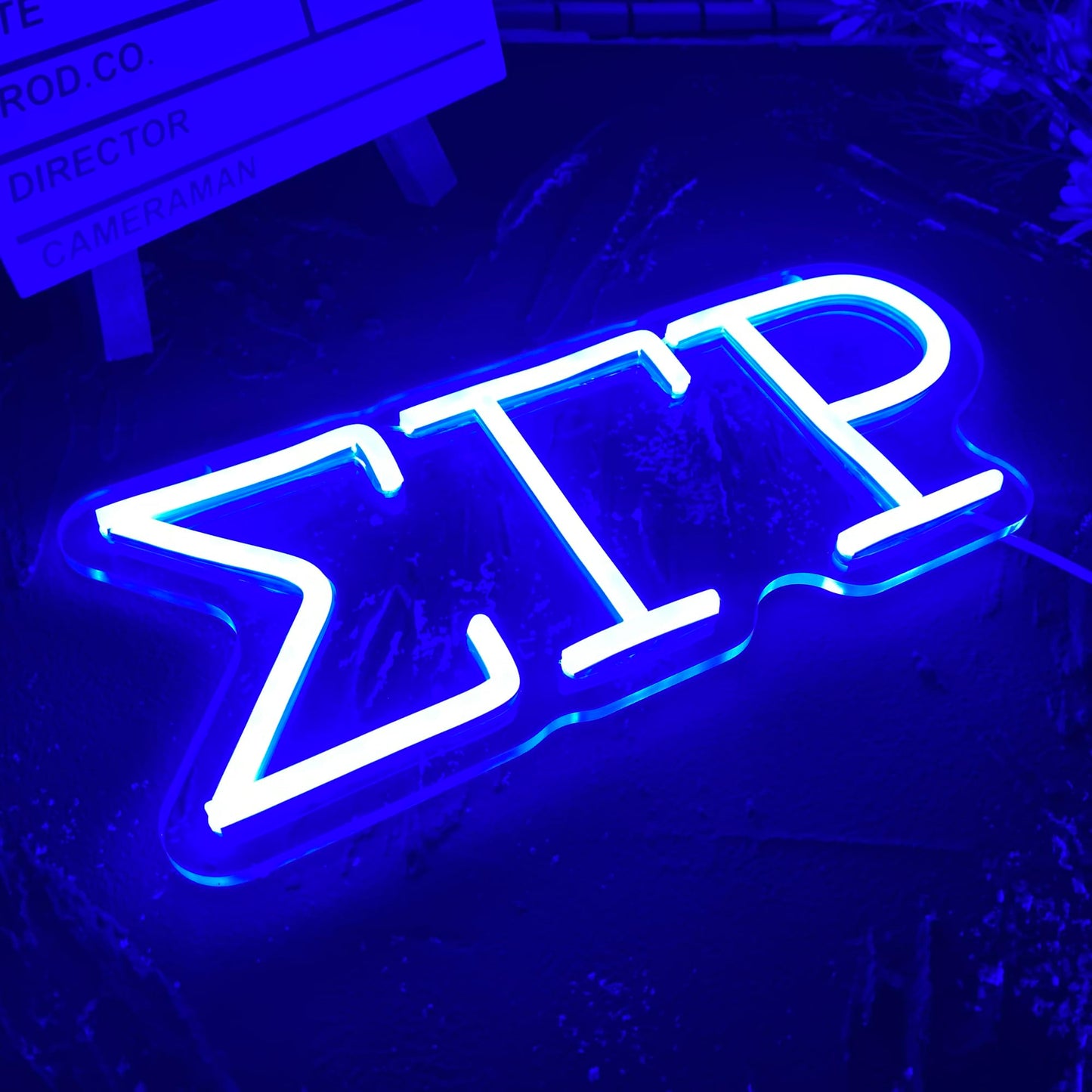 Sigma Gamma Rho Neon Light Sign, Dimmable LED Sorority Greek Lettering 11.8 x 5.1 in, Elegant Sorority Neon Signs Wall Decor for Girls Kids Room Bedroom Bar Birthday Gifts (Blue)