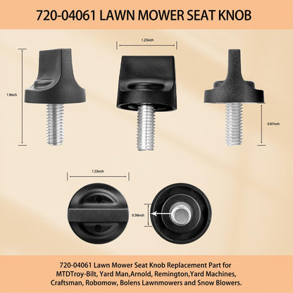 NBPLUS 720-04061 Seat Adjustment Knob, Lawn Mower Seat Knob for MTD, Craftsman, Remington, Robomow, Troy Bilt, Yard Machines, Yard Man, Arnold, Columbia, Murray Replacement Parts 4 Packs