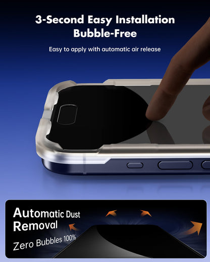 UNBREAKcable Privacy Screen Protector for iPhone 14/ iPhone 13/13 Pro, Tempered Glass [True 28°Anti Spy] [9H Hardness] [Case Friendly] Private Protector for iPhone 6.1" - 2 Pack