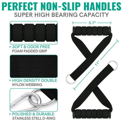 Aihoye Resistance Bands for Working Out, Exercise Bands with Handles, Stretch Bands for Exercise, Workout Bands with Door Anchors for Physical Therapy & Strength Training