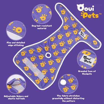 Ooui Pets 3-Pack Resuable Dog nappies female and male | Highly Absorbent Dog period pants, Adjustable, Eco-Friendly | Washable Dog Diapers Female, Chic & Incontinence Solution (Size M)