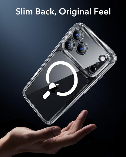 ESR for iPhone 17 Pro Max Case, Camera Control, Compatible with MagSafe, Shockproof Military-Grade Protection, Magnetic Phone Case for iPhone 17 Pro Max, Classic Hybrid Case (HaloLock), Clear