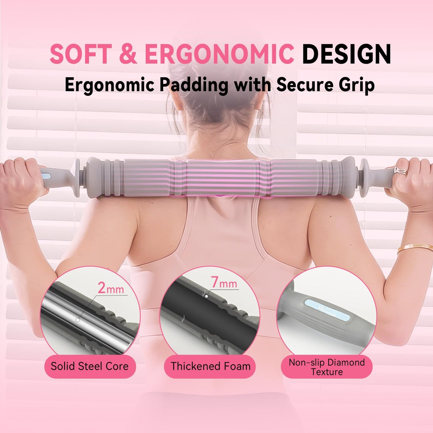 Adjustable Dumbbell Set 13LB/18LB/22LB/35LB, 4-in-1 Soft Shell Weight Set with Connector, Converts to Barbell & Kettlebell, Strength Training Equipment for Home Gym, Ideal for Women & Beginners