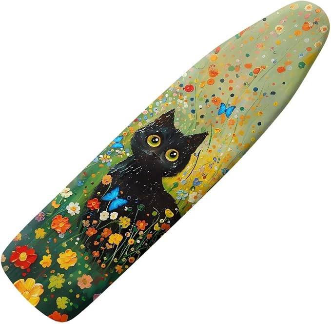 Sprowallow Black Cat Daisy Ironing Board Covers 15 x 54 inch Drawstring