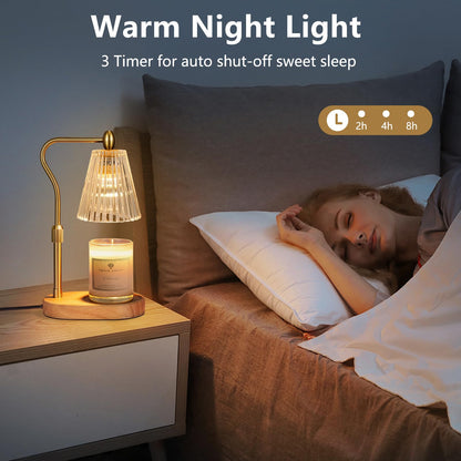 Engpure Candle Warmer Lamp with Timer and Dimmer Adjustable Height for Home Room Decor, Brithday Gifts for Women, Candle Warmer for Scented Jar Candles Mother's Day Gifts