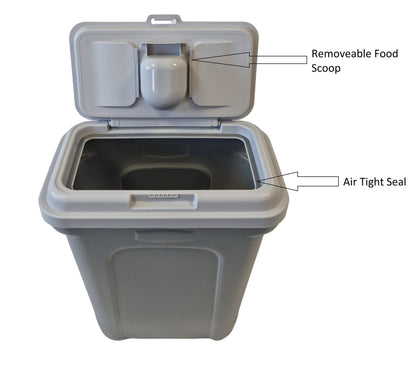HH Home Hut Pet Food Storage Container 35L Dog Cat Animal Bin 16 KG Dry Feed 23KG Seed With food scoop and air tight seal