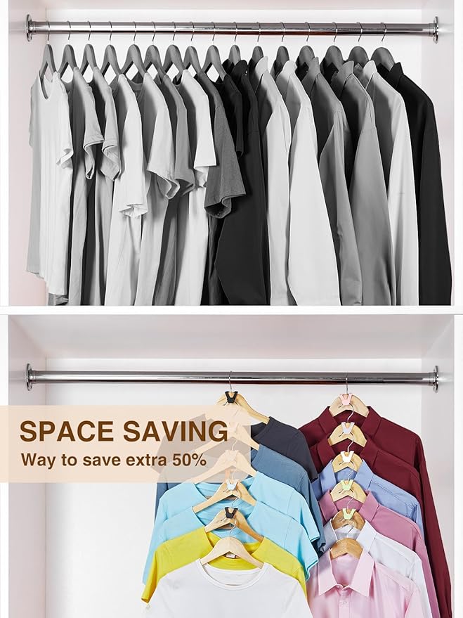 Smartor Closet Organizers and Storage, College Dorm Room Essentials, 60 Pack