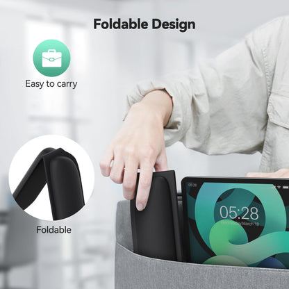 TECKNET 3-in-1 Ergonomic Mouse Pad & Keyboard Wrist Rest Set – Foldable Memory Foam Support, Non-Slip, Portable for Travel, Office, Laptop & Computer Use