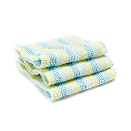 Full Circle Tidy 100% Organic Cotton Dish Cloths, Set of 3, Multicolored