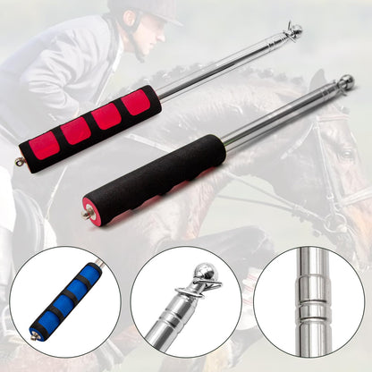 ZUDKSUY Horse Training Flag 2 pcs 48inch Telescopic Flagpoles and 4 pcs 18inch Equestrian Training Flags Portable Equine Nylon Flags Training Stick