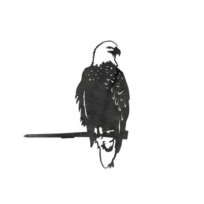 METALBIRD - Bald Eagle - Outdoor Tree Ornaments in Corten Steel - Metal Art Proudly Made in The USA